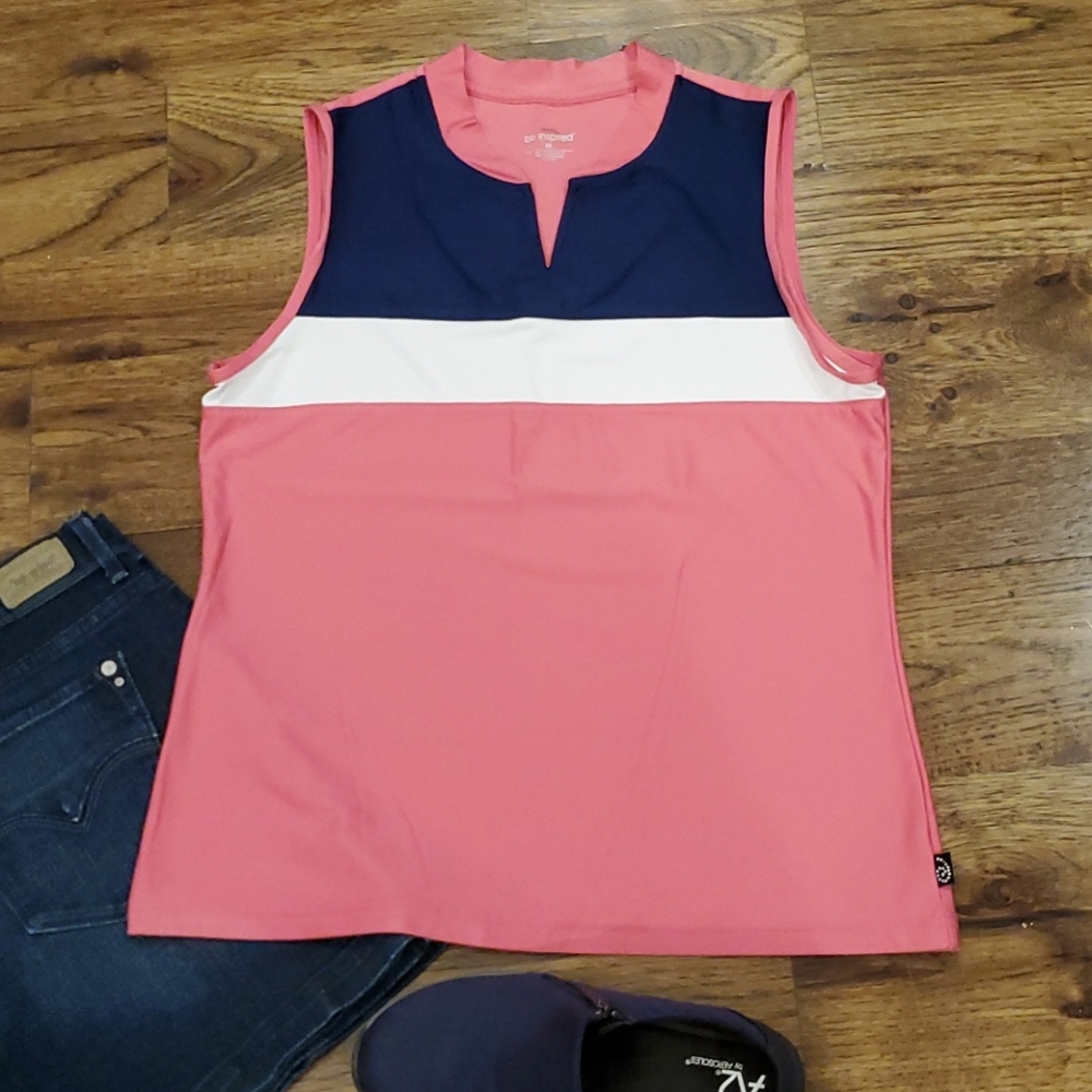 Womens Be inspired tri color tank top size M